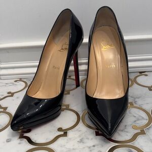 Christian Louboutin Black Patent Pigalle Plato